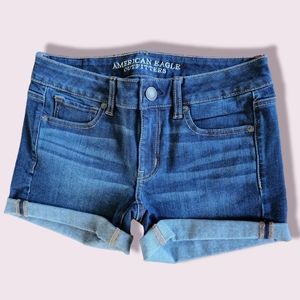 Dark-washed Jean Shorts